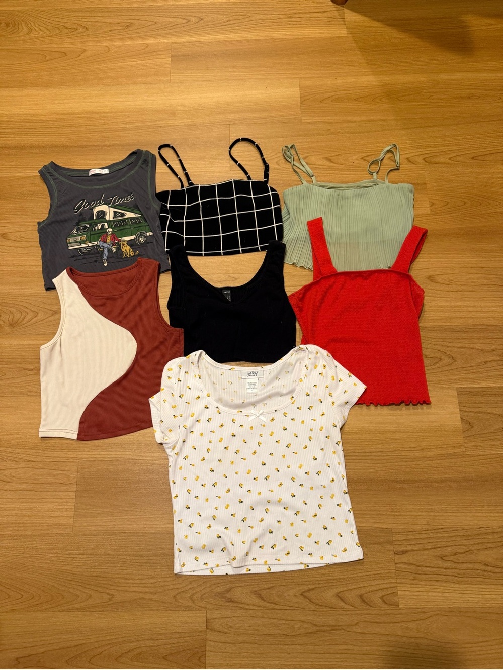 Set of 7 Crop Tops/ Party Summer Tanks